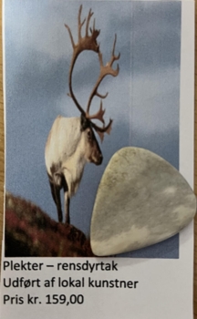 Plektre lavet af rensdyrgevir fra Grønland