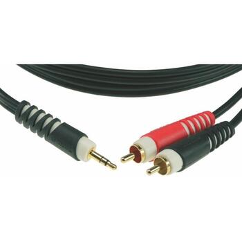 Phono/minijack stereo y-kabel