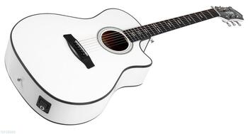 Hagstrøm akustisk guitar m/(indbygget pickup(hvid)