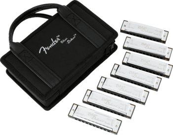Fender Blues Deluxe Harmonica Sæt af 7 - D, G, E, F, C, Bb & A