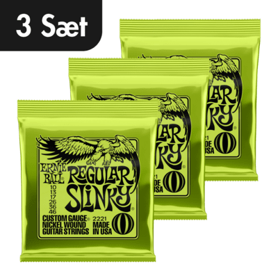 3 Sæt - Ernie Ball Regular Slinky 2221