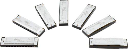 Fender Blues Deluxe Harmonica Sæt af 7 - D, G, E, F, C, Bb & A