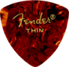 Fender Classic Celluloid Plektre 346 Shape THIN (12 Pack)